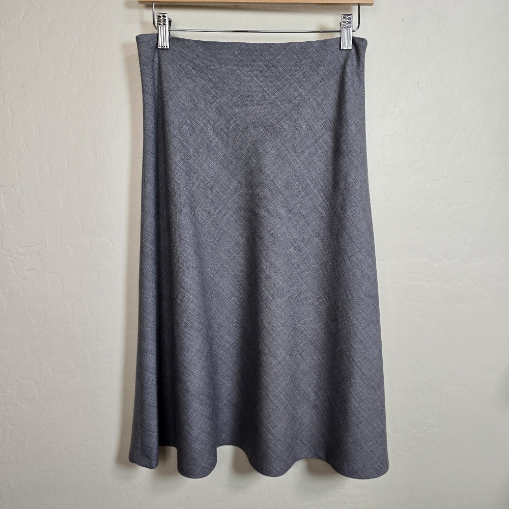 Club Monaco Wool Blend Elegant Gray Women's A-line Skirt Sz 2 Small